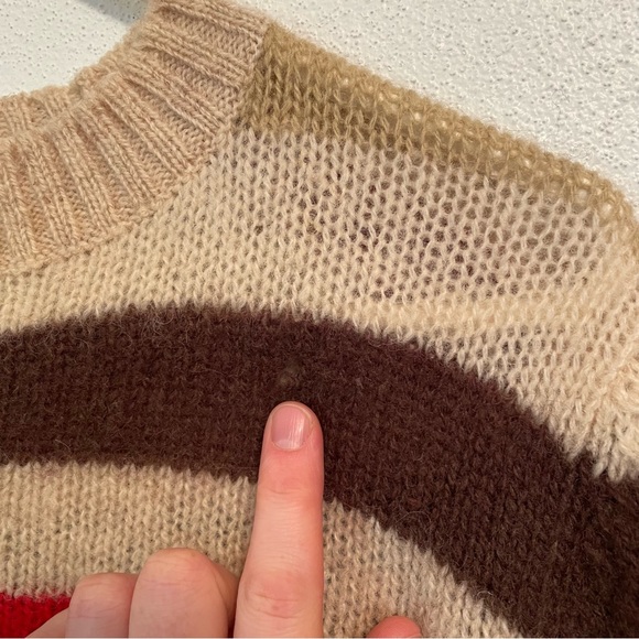 Vintage New Wool Striped Sweater - Picture 5 of 6